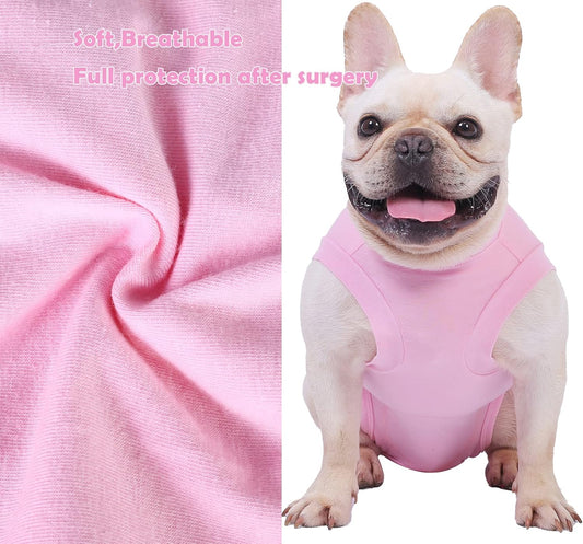 Back zipper design of the authentic Caslfuca post surgical pet clothing