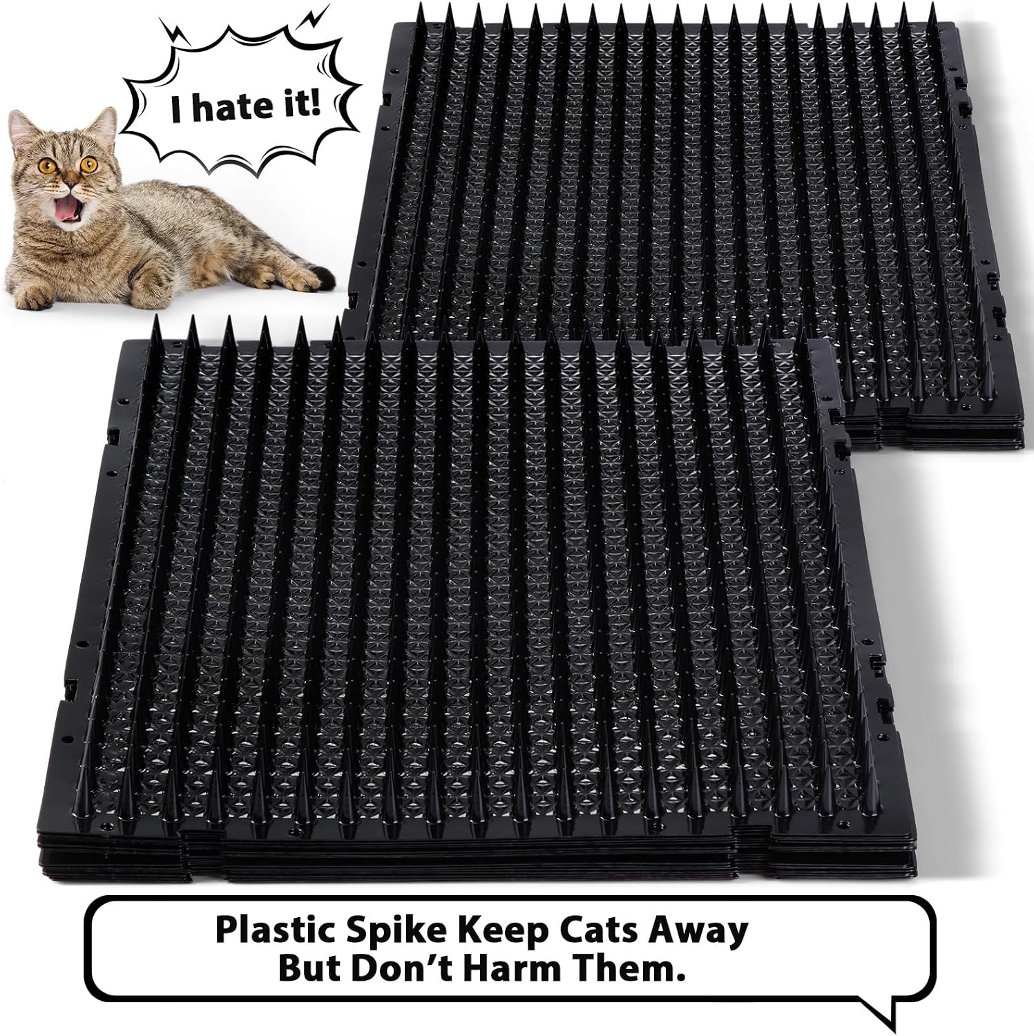 Nuanchu cat repellent spikes on garden soil