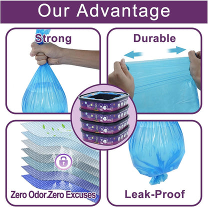 Eco friendly recycled material cat litter liner pack close up