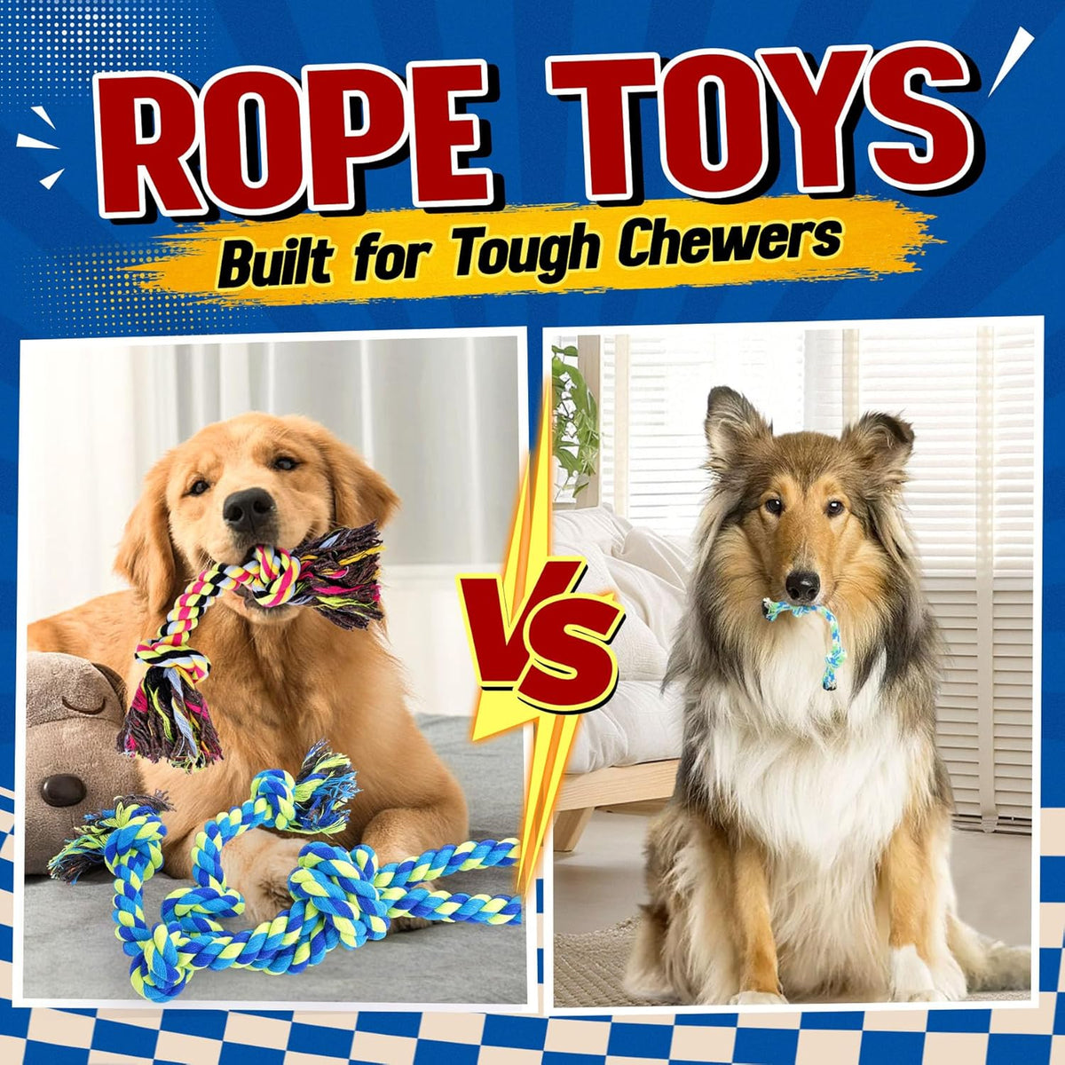 Forfon imported dog toys for large breeds chewing and training