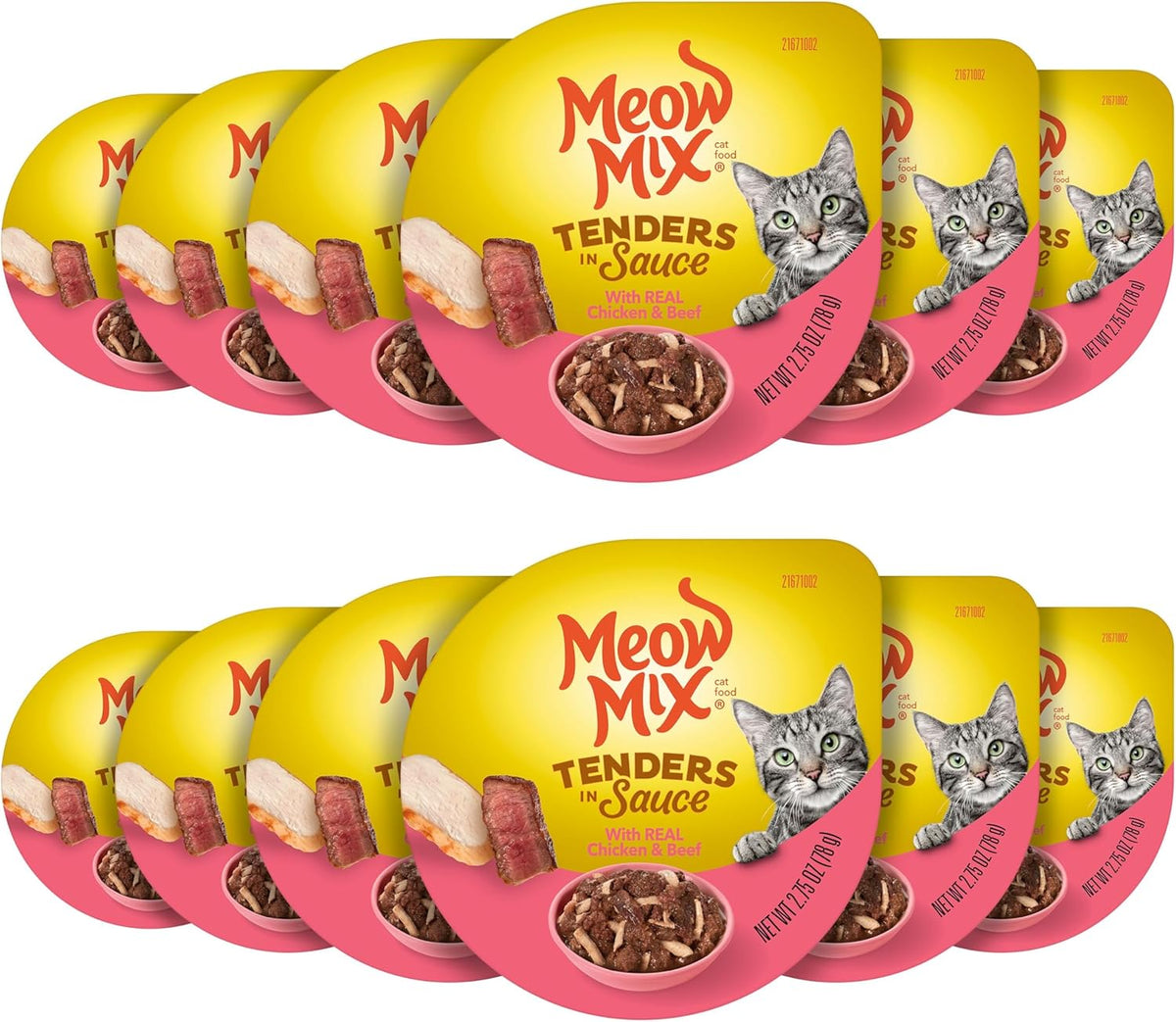 Meow Mix Tender Favorites Poultry & Beef Variety Pack, Wet Cat Food, 2.75 oz Cup (24 Pack) - Image 10