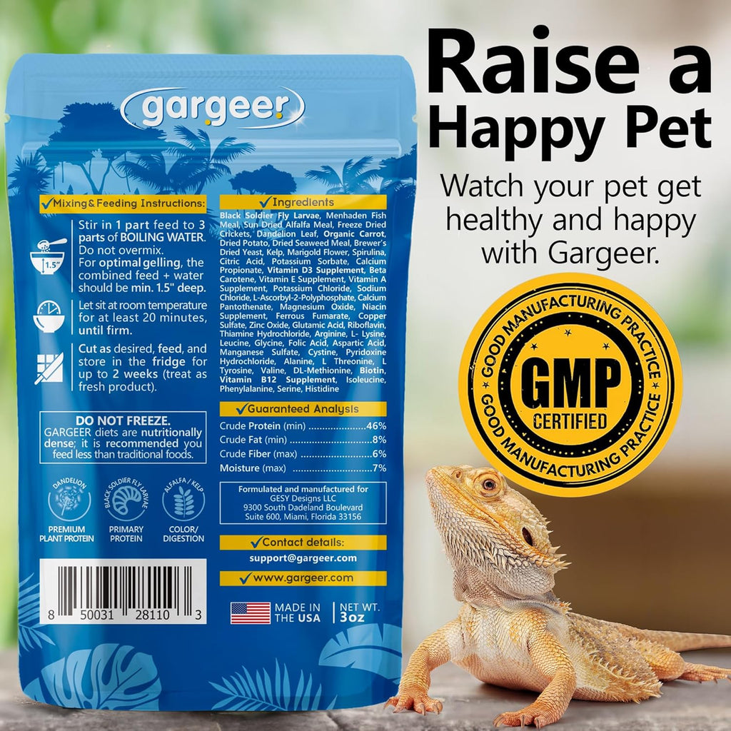 Gargeer three ounce pouch label details