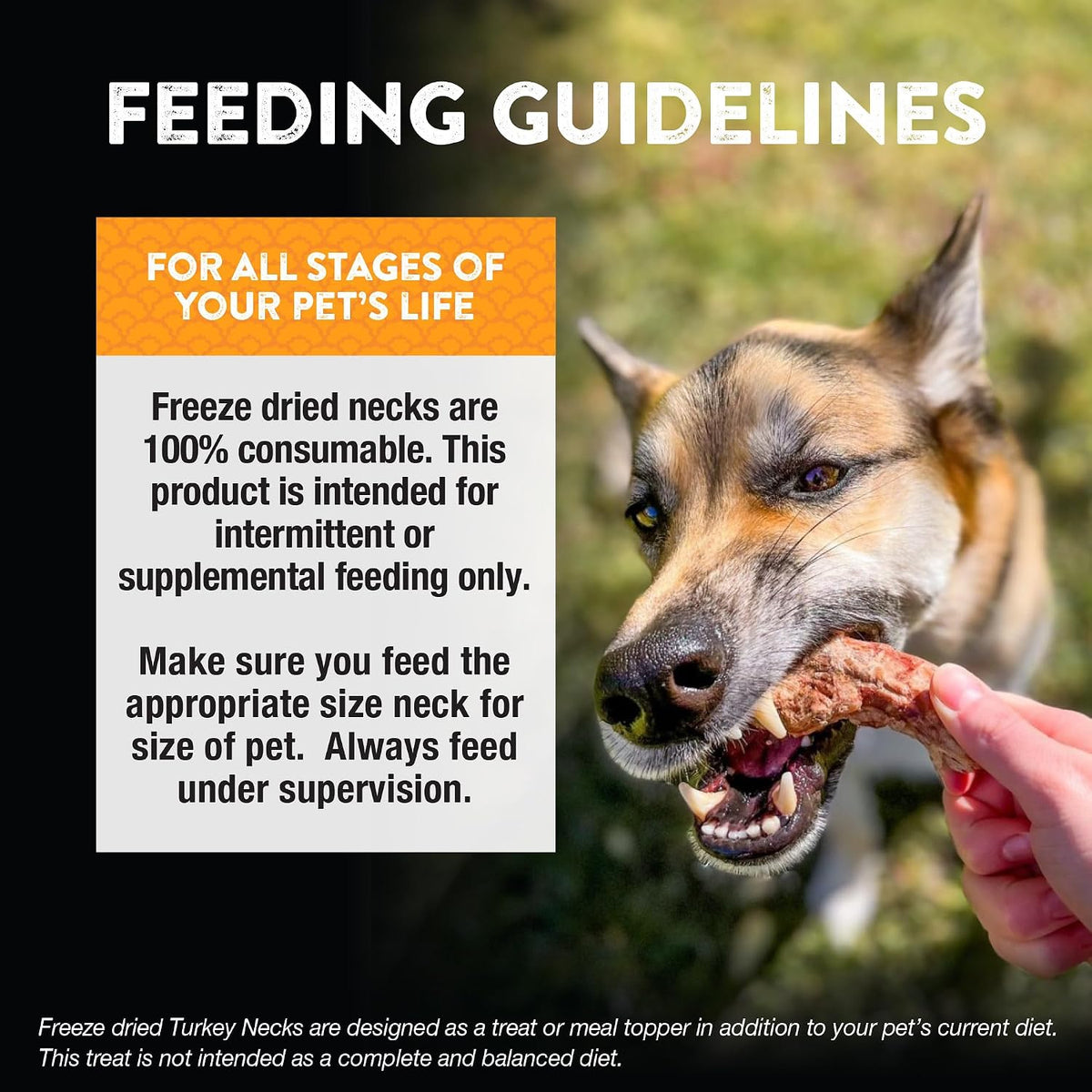 Northwest Naturals six ounce turkey neck treat package label overview