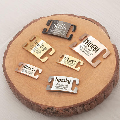 Premium imported silver cat and dog name tag with durable laser engraved details