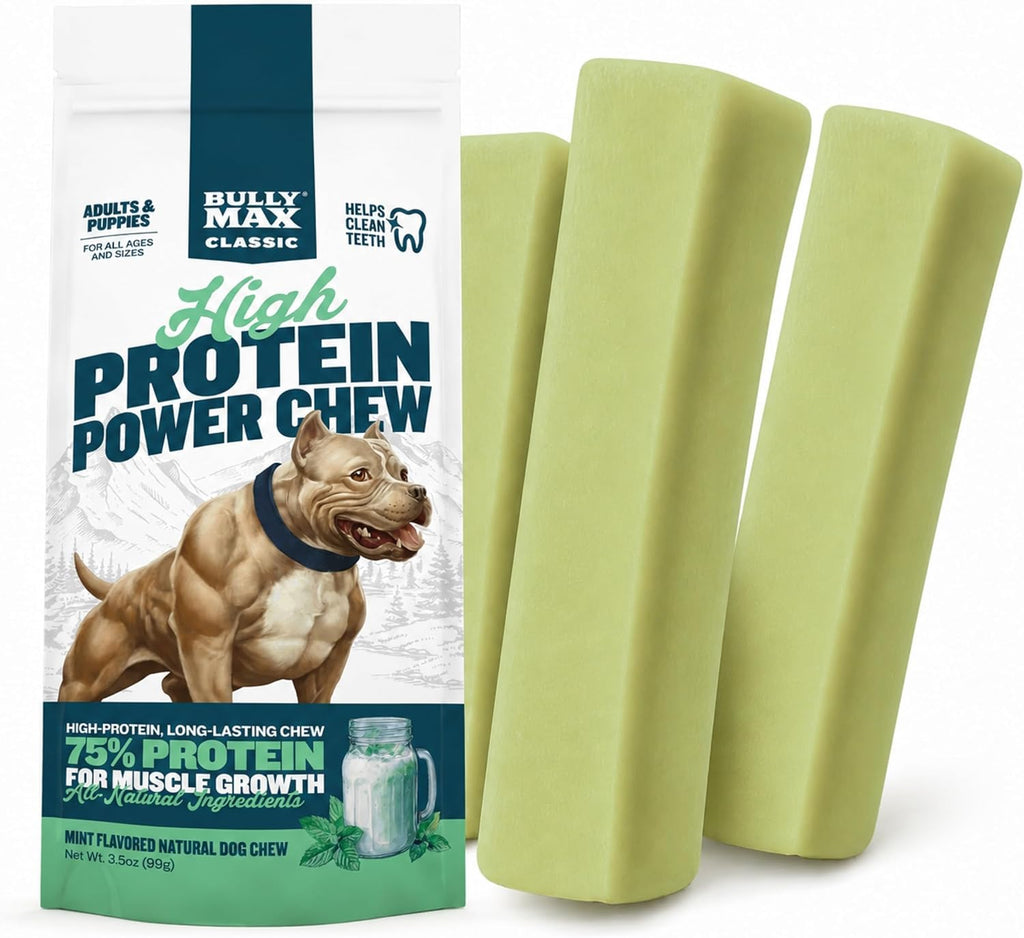 Bully Max High Protein Power Dog Chews - 75% Protein, All-Natural Long Lasting Yak Chews for Aggressive Chewers - Grain-Free Dental Dog Food Treats for Small, Medium & Large Breed Dogs - Lime, 1 Pack - Image 9
