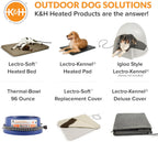 K&H Pet Products Thermal Bowl scale comparison illustrating the large ninety six ounce volume size