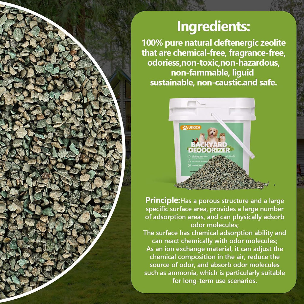 USKICH natural zeolite granules texture lawn deodorizing solution.