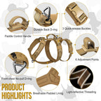 Side profile of OneTigris no pull dog harness on a medium dog