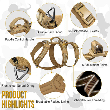 Side profile of OneTigris no pull dog harness on a medium dog