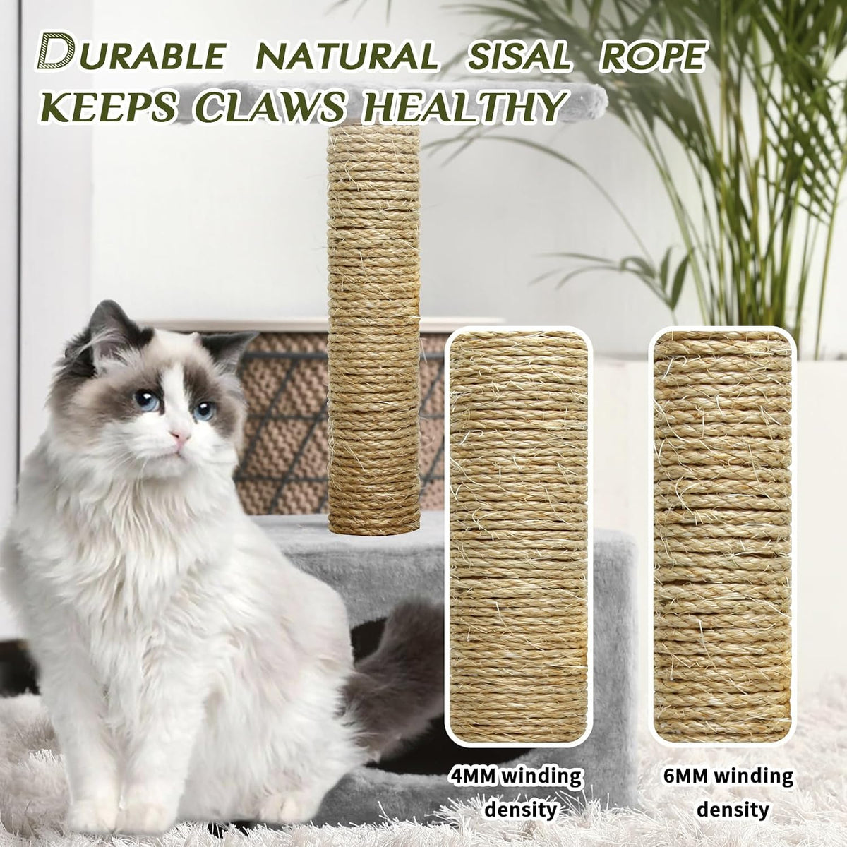 TienYow sisal rope roll for cat tower restoration