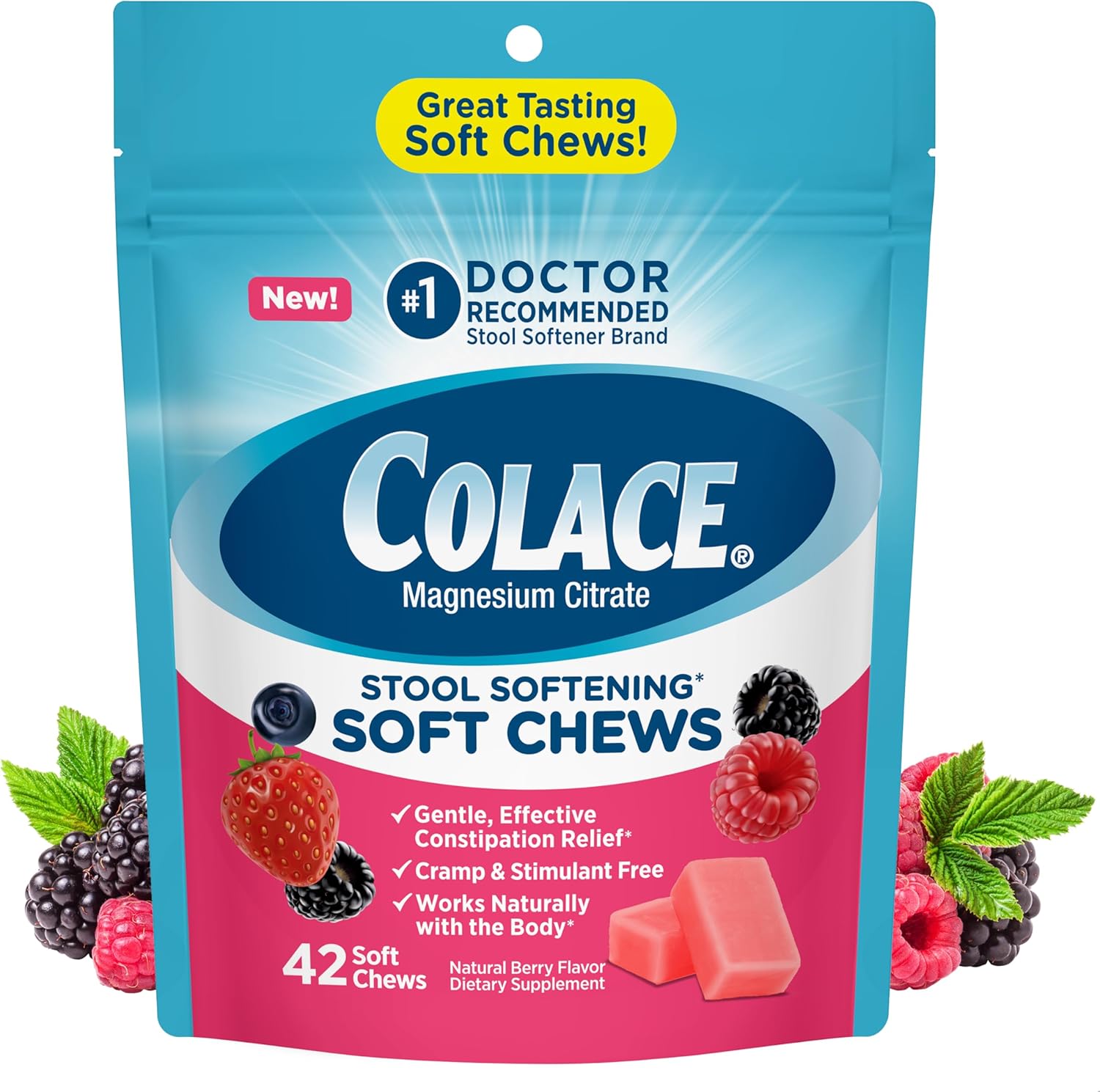 Colace Stool Softener Soft Chews front packaging