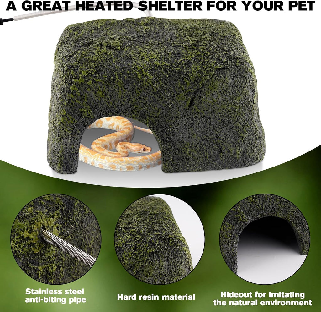 Hosukko heated reptile hide cave showing natural rock texture details