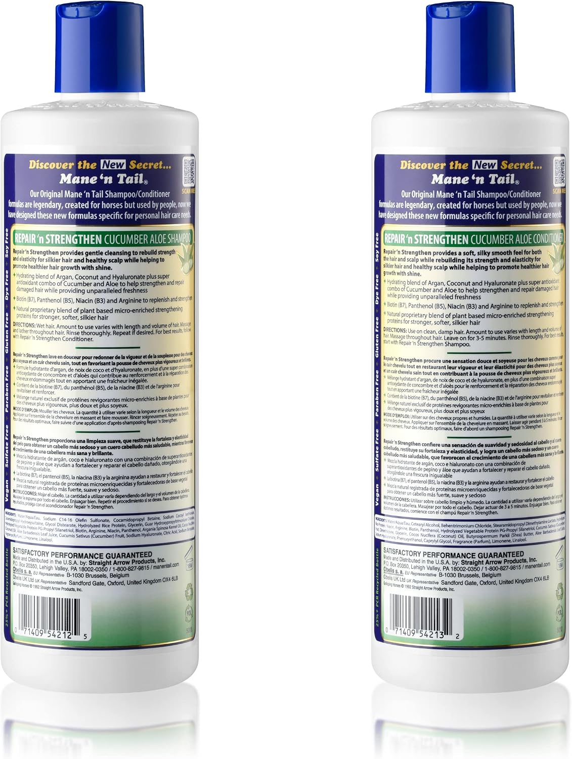 Mane 'n Tail vegan hair care set with cucumber and aloe