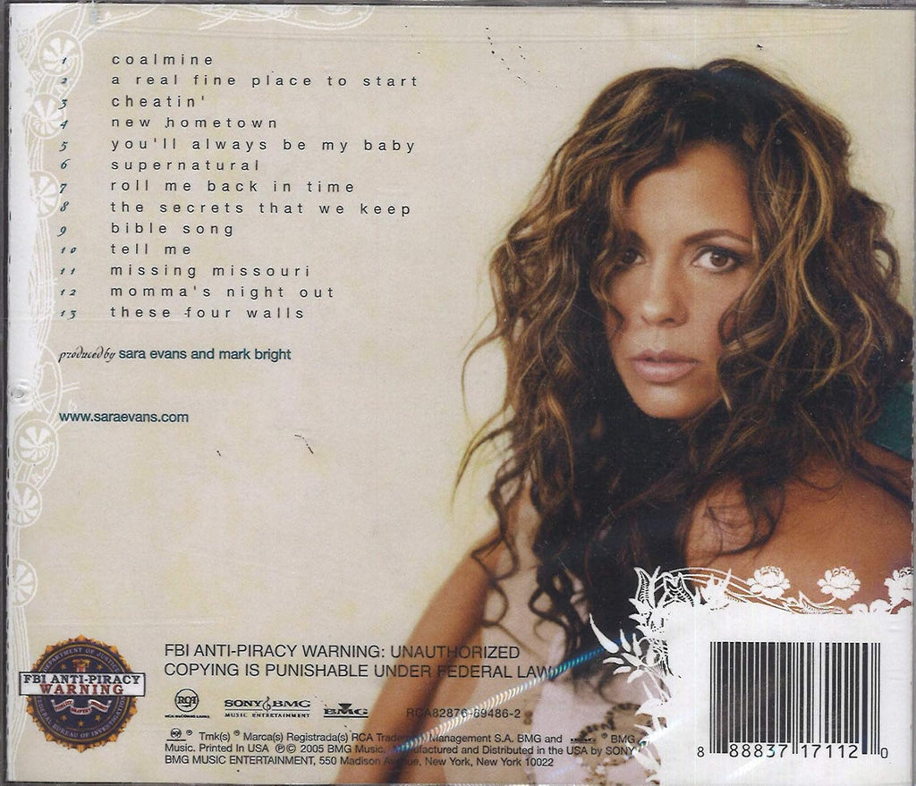 Original Sara Evans Real Fine Place studio album disc packaging