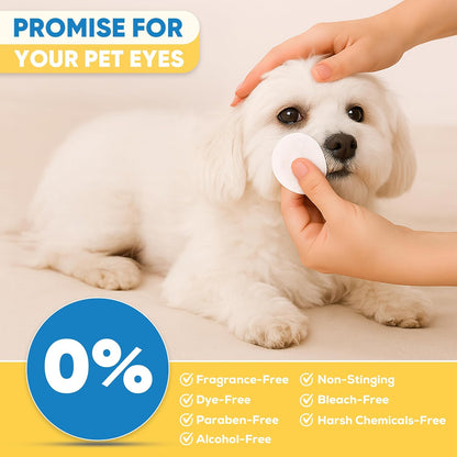 Pet Eye Wipes for Dogs & Cats - Extra-Large Textured Pads Remove Discharge, Crust & Tear Stains - Hypoallergenic Cleaner for Eyes, Wrinkles & Face - Soothing Witch Hazel & Chamomile Formula - 120ct - Image 9