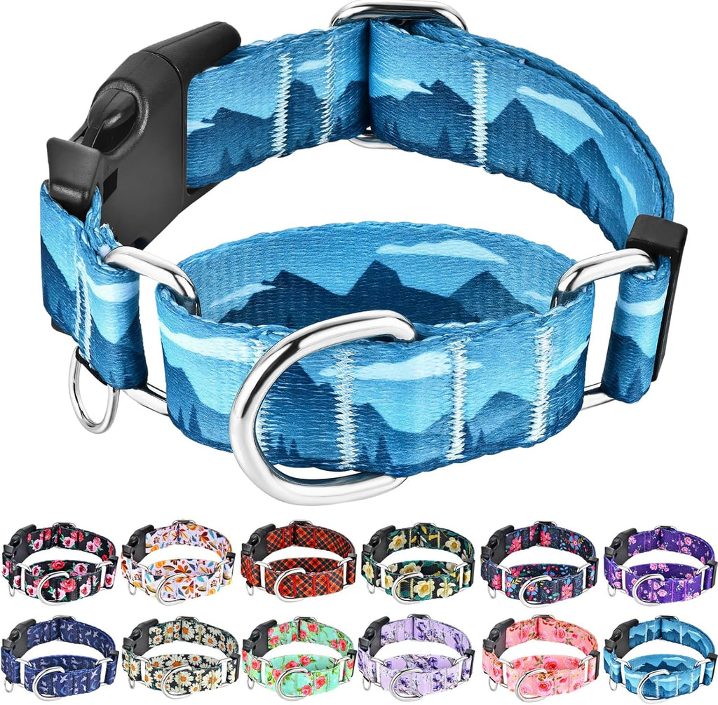Martingale Collar for Dogs with Buckle Shark Dog Collar Adjustable Soft Nylon Boy Dog Collars for Large Dogs, Deep Blue Shark - Image 9