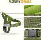 Lukovee green medium large breed dog vest with do not pet adhesive patch