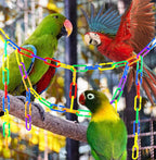 Educational color sorting activity using plastic C-clip links