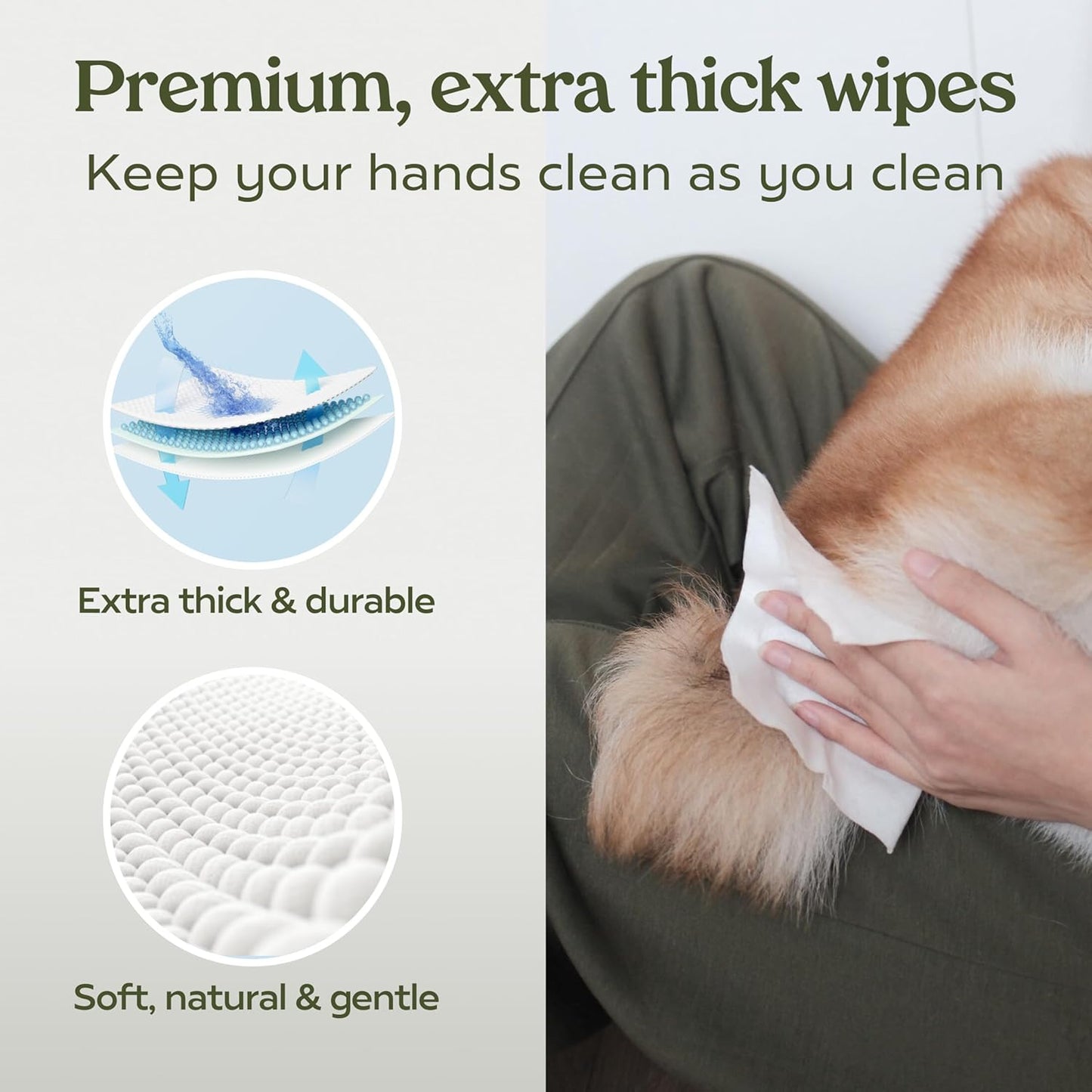 Pawfume Dog Wipes 100 Count, Pet Wipes - Hypoallergenic & Gentle Dog Wipes for Eyes, Face, Butt, and Paws - Cleaning & Deodorizing, Grooming Tear Stain Wipes for Puppy, Adult Dogs & Cats - Image 9