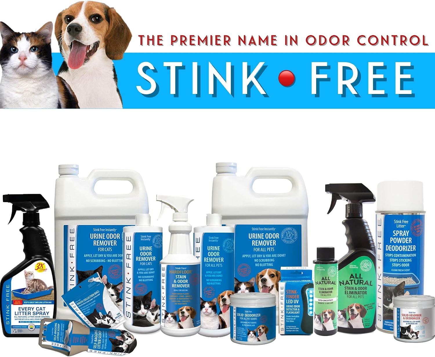 Close up of the spray nozzle on the Stink Free thirty two fluid ounce pet odor remover.