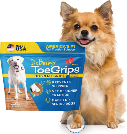 Dr Buzby's Large ToeGrips for Dogs - Instant Traction on Wood/Hardwood Floors - Anti Slip Relief - Grippers for Senior Dogs - Stop Sliding Instantly - Rubber Nails for Paws - 1 Pack (20 Grips) - Image 11