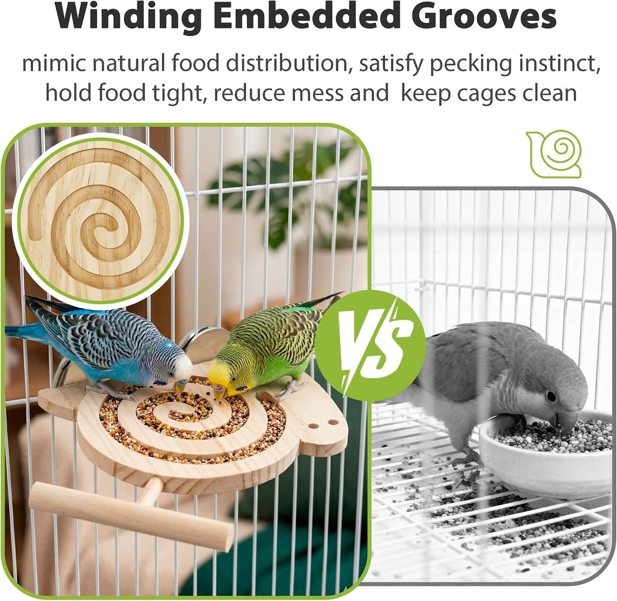 Jevnd bird enrichment slow feeder close up
