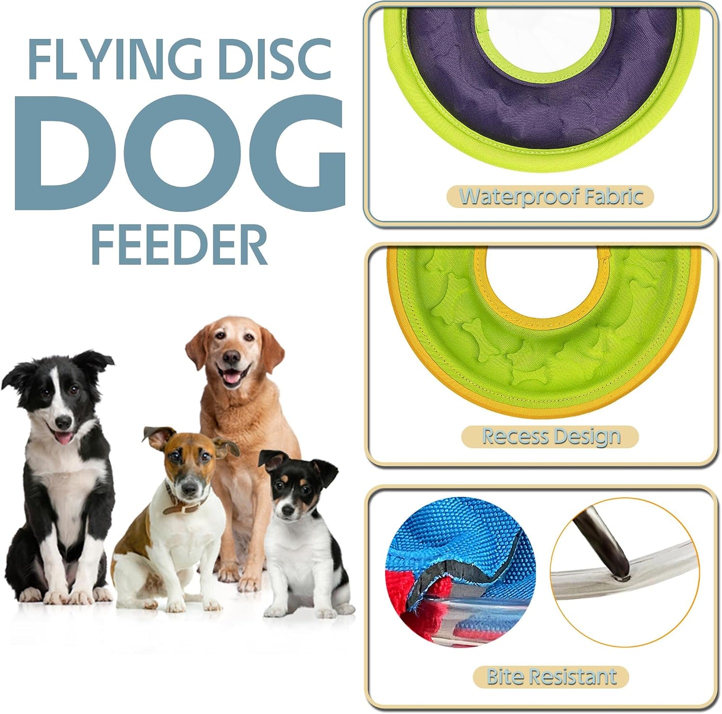 Dog catching a bright Hongezey flyer toy in a park