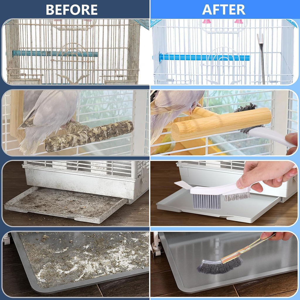 XANGNIER Bird Cage Cleaner Brush Kit Accessories,4 Pcs - Image 2