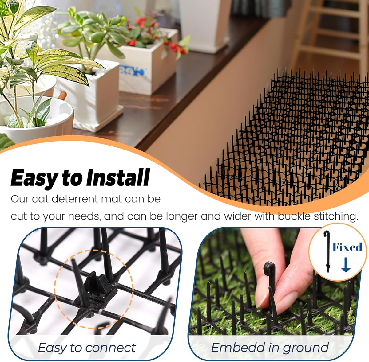 Hmyomina cat scat mat placed on indoor furniture