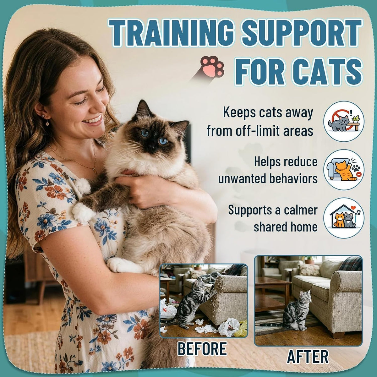 Protecting indoor potted plants with Vicsom cat repellent