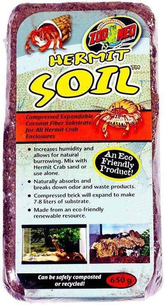 Zoo Med Hermit Soil Coconut Fiber Brick front view premium hermit crab habitat substrate