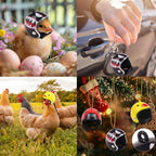 Miniature bird costume hard hat with flame design for stylish roosters