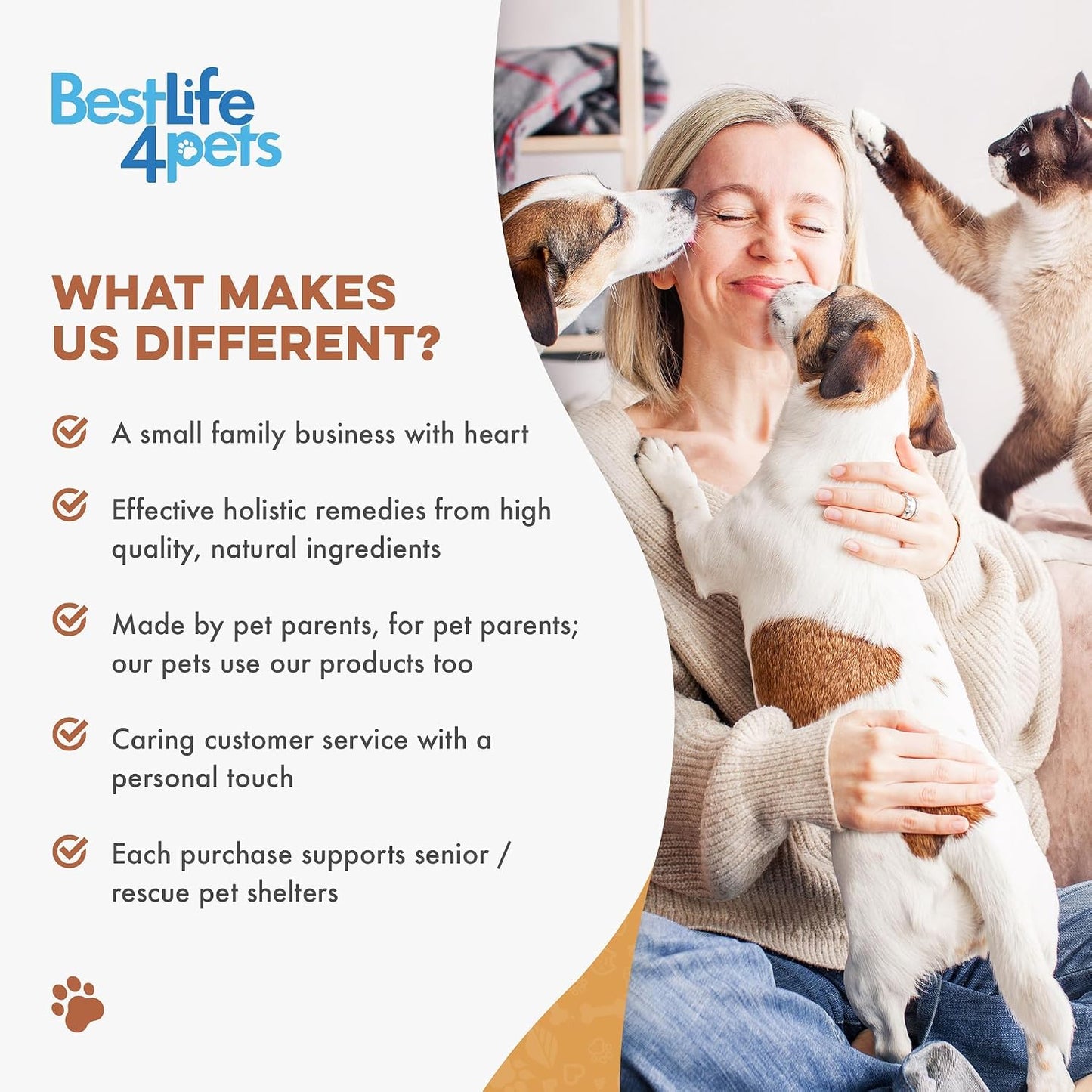 USA imported BestLife4Pets digestive comfort tablets for kittens and senior cats.
