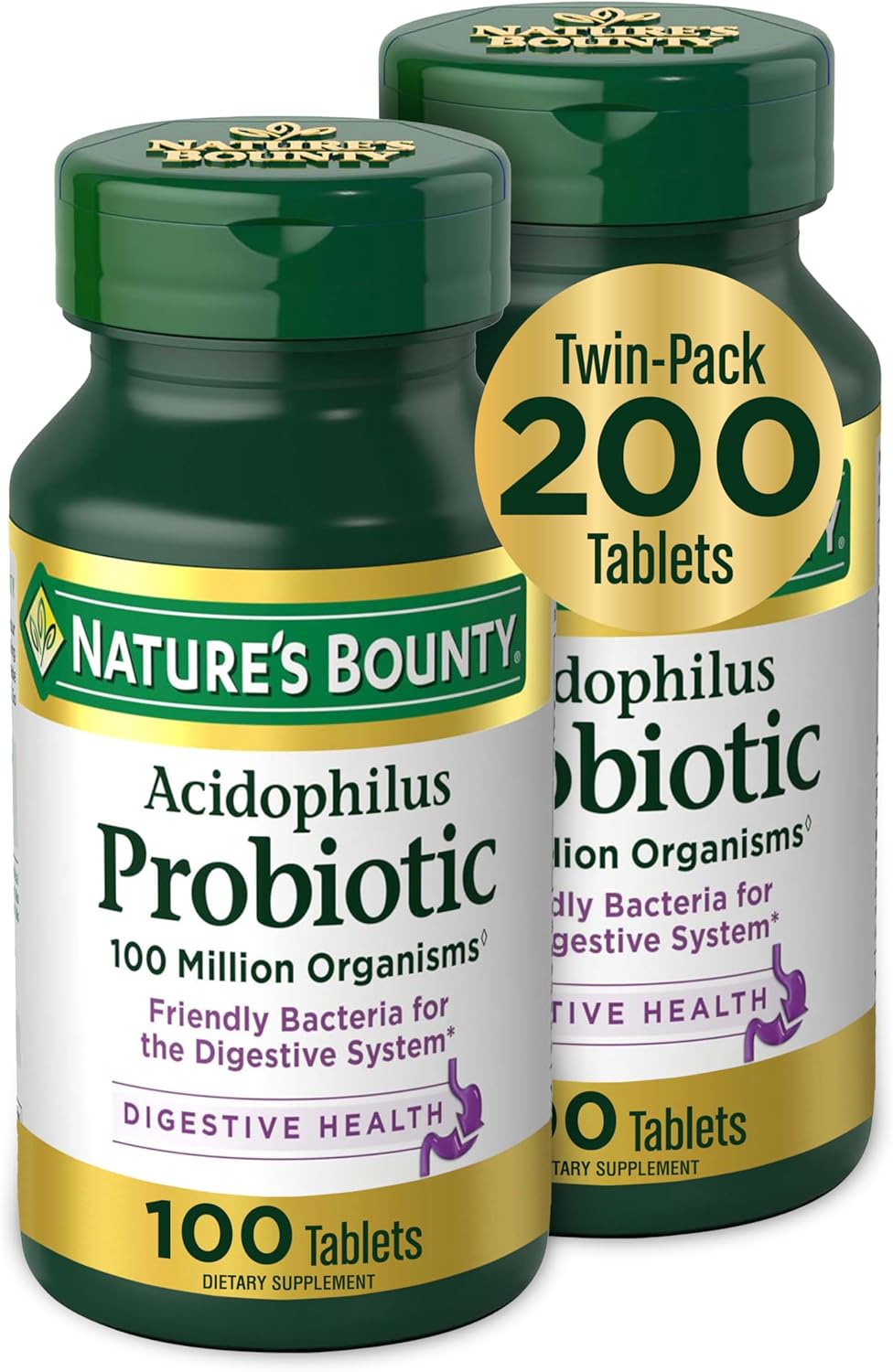 Nature's Bounty Lactobacillus Acidophilus Probiotic Supplement - Daily Probiotic for Women/Men Digestive Health, 100 Million Organisms, Vegetarian, 1 Serving per Day, 120 Tablets - Image 11