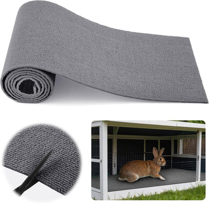 Bunny chewing and scratching mat package dimensions demonstrating length and width.