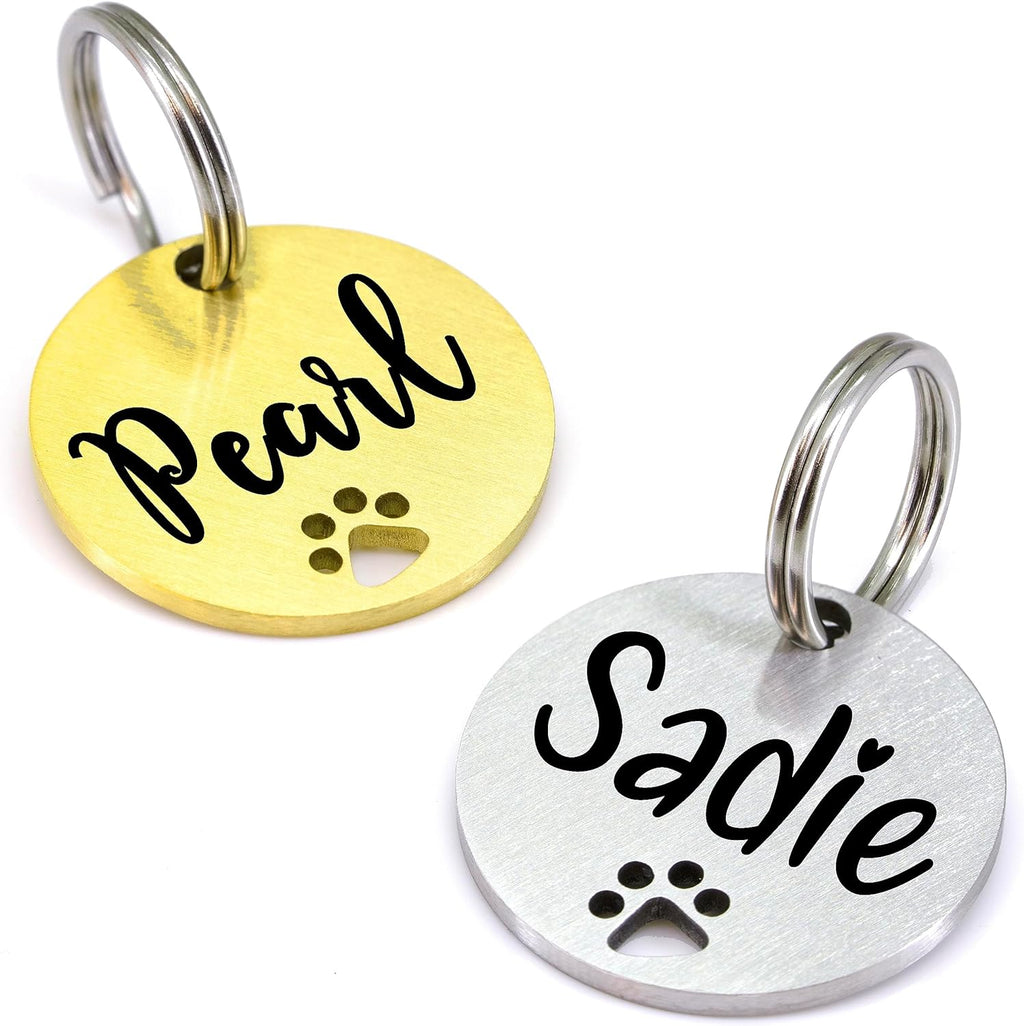 Ultra Joys Dog Tags Personalized for Pets - Hollow Paw Custom Pet ID Tag - Engraved Dog Tag for Small, Large Dogs - Large Bone in Black - Image 10