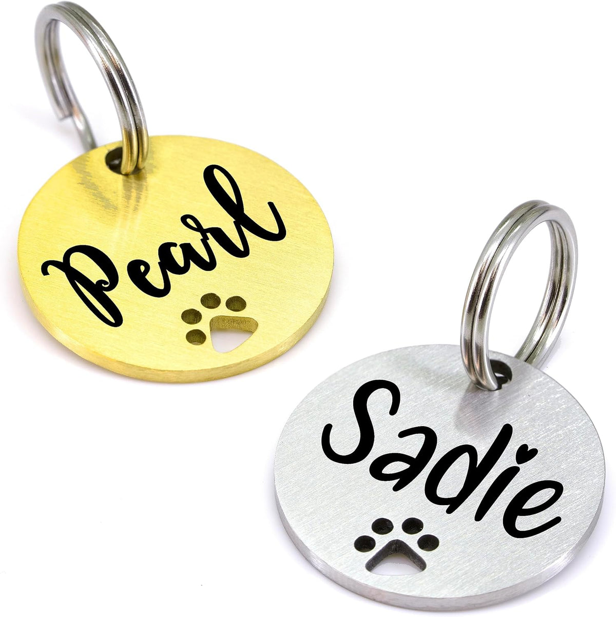 Ultra Joys Dog Tags Personalized for Pets - Hollow Paw Custom Pet ID Tag - Engraved Dog Tag for Small, Large Dogs - Large Bone in Black - Image 10