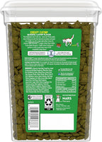 Close-up of Temptations cat treats showing dual texture exterior and interior