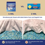 PawLyfe 4MIL extra thick heavy duty kitty litter bags being pulled open