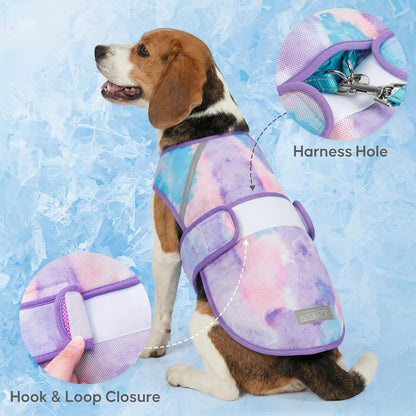 Kyeese pet cooling vest adjustable chest strap detail