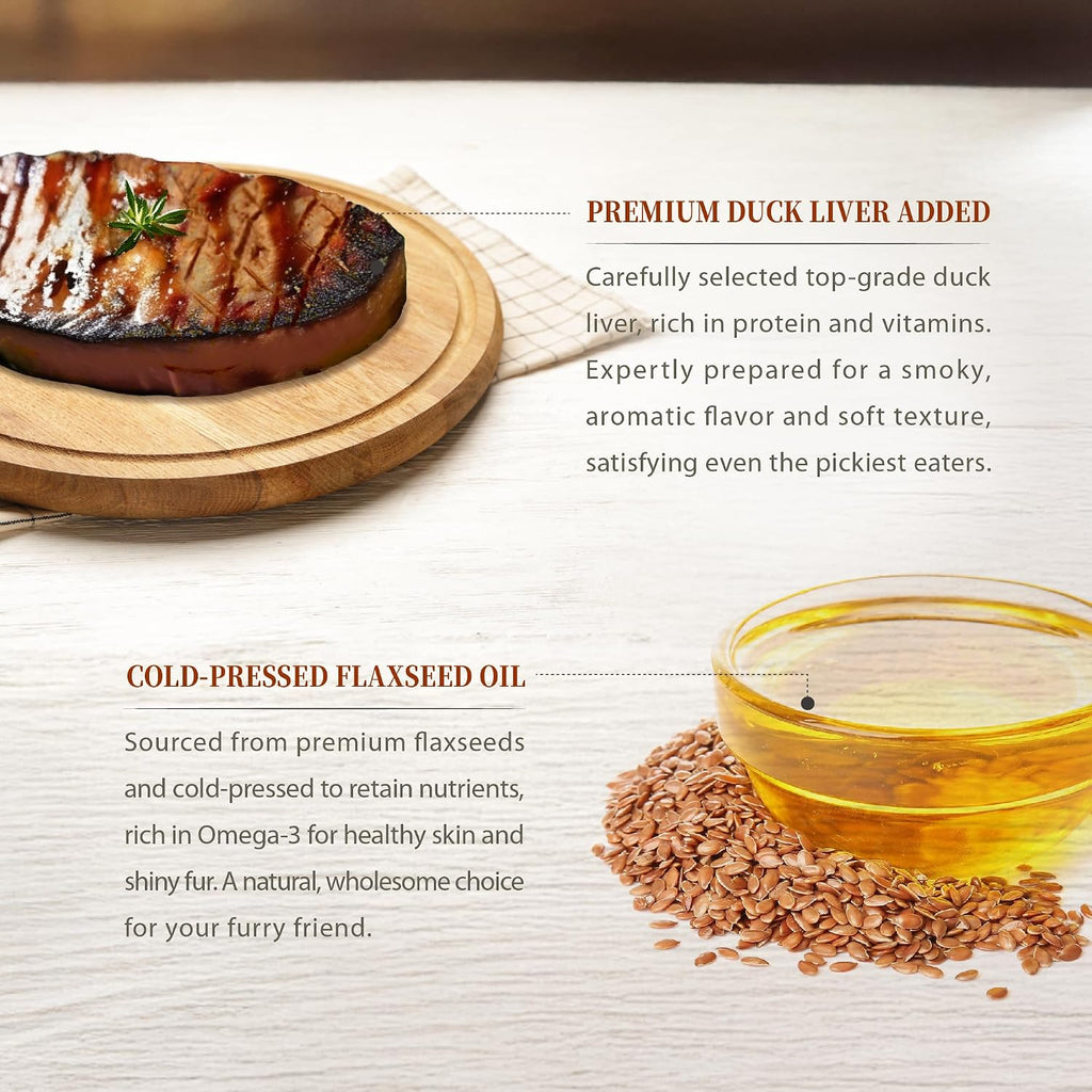 Herz healthy grain-free chicken and liver recipe formula highlights