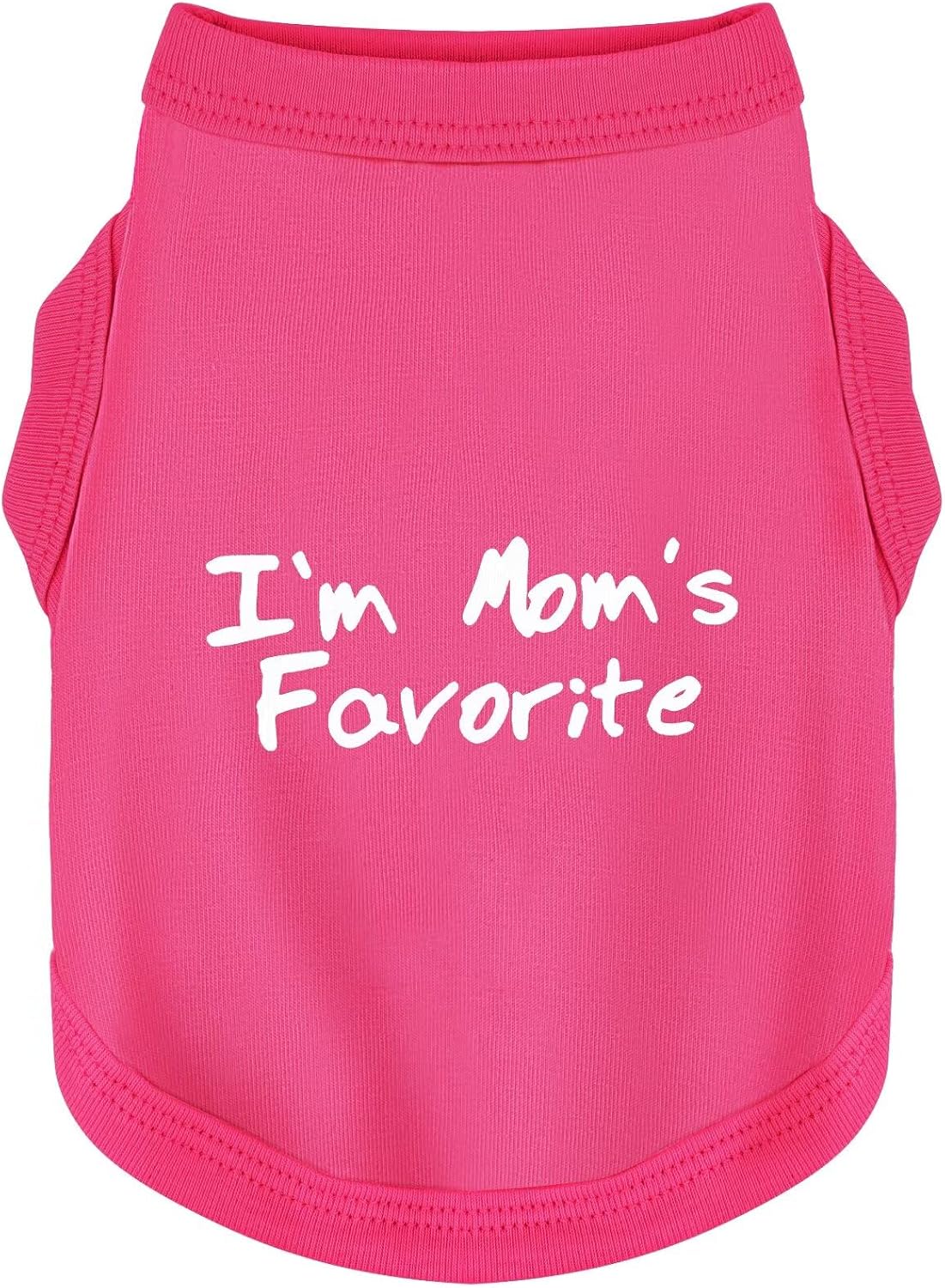Cozy Sleeveless Canine Wear Dog Clothes, Soft, Lightweight, and Breathable Cotton Dog Shirt with I'm Mom's Favorite Print.Vest Tank Top Ideal for Small, Medium, and Large Breeds Black M - Image 10