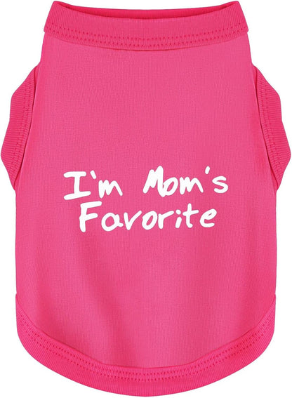 Cozy Sleeveless Canine Wear Dog Clothes, Soft, Lightweight, and Breathable Cotton Dog Shirt with I'm Mom's Favorite Print.Vest Tank Top Ideal for Small, Medium, and Large Breeds Black M - Image 10