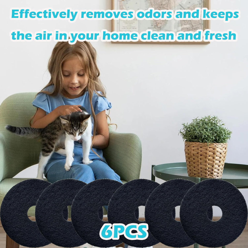 Thick activated charcoal deodorizing air filters for hooded cat litter trays