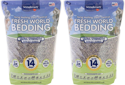 Vitakraft Fresh World Small Animal Bedding - Ultra Strength - Pet Bedding for Litter Boxes and Cages (16 L),Gray, 975 cu in - Image 10