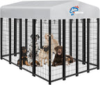 Secure bow tie strap installation on galvanized steel wire pet enclosure
