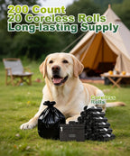 Charmount 200 Count Dog Poop Bags Rolls with Zippered Pouch Dispenser Holder, Extra Thick Leak-Proof Unscented Waste Bags, Coreless Easy Load for Small to Large Dogs - Image 9