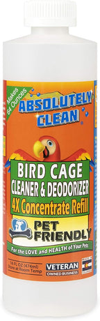 Absolutely Clean Amazing Bird Cage Cleaner and Deodorizer - Just Spray/Wipe - Safely & Easily Removes Bird Messes Quickly and Easily - Made in The US - Fragrance Free (16oz Pack of 1) - Image 11