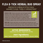 Side profile of 8 fluid ounce Earth Animal bug spray bottle