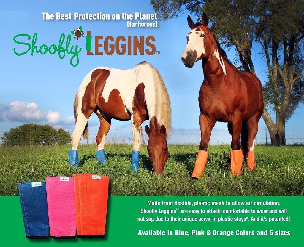 Set of four orange SHOOFLY horse boots demonstrating the loose-fitting ergonomic design.